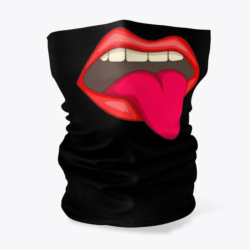 Pop art mouth with tongue 